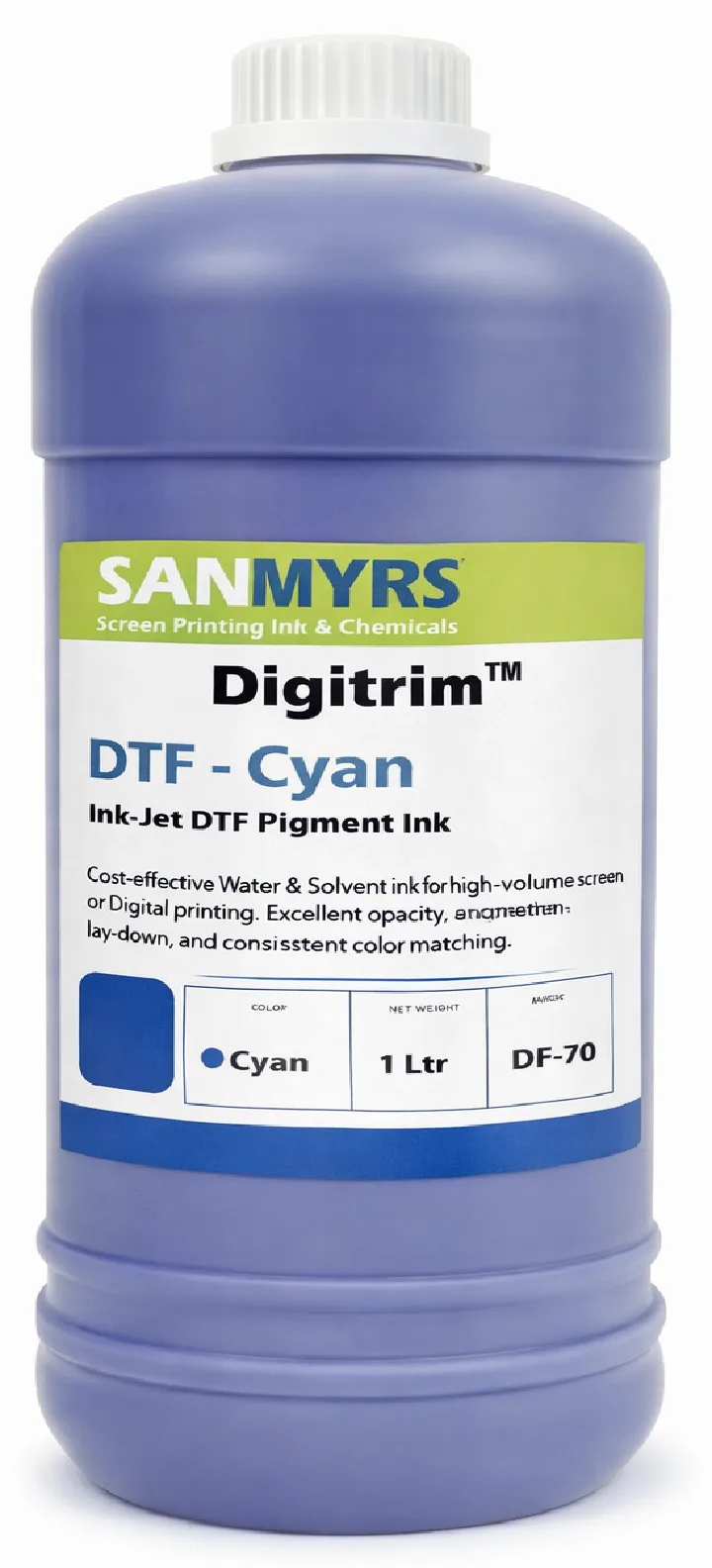 Disperse DTF Ink — Cyan